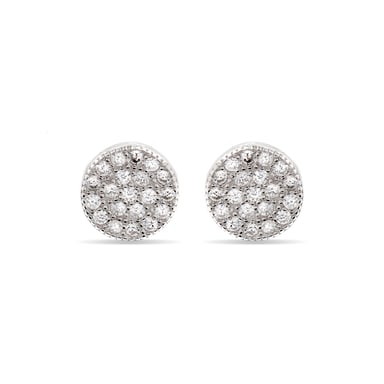 Pendientes Luxenter, zasa de plata de ley 925 y circonita brillante acabado baño rodio