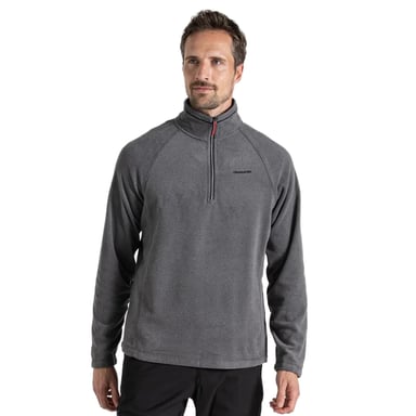 Craghoppers Mens Corey VI Half Zip Fleece Top (Black Pepper Marl)
