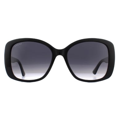 Gucci Butterfly Womens Black Grey Gradient Sunglasses