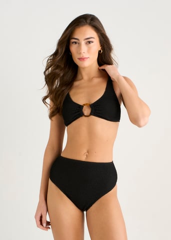 Braguita de bikini texturizada de cintura alta