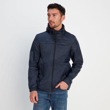 Craven Mens Waterproof Packaway Jacket Navy