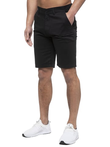 Enzo | Pantalones Cortos Chinos Para Hombre En Negro