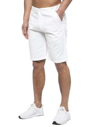 Enzo | Pantalones Cortos Chinos Para Hombre En Blanco