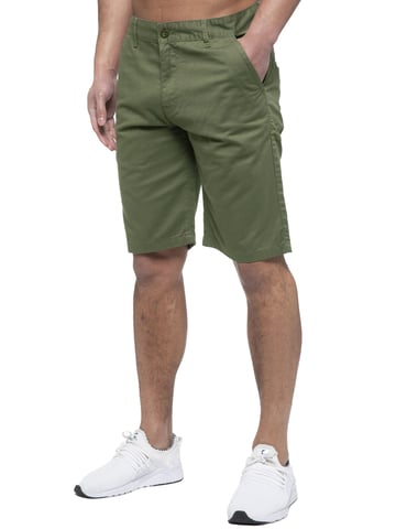 Enzo | Pantalones Cortos Chinos Para Hombre En Caqui