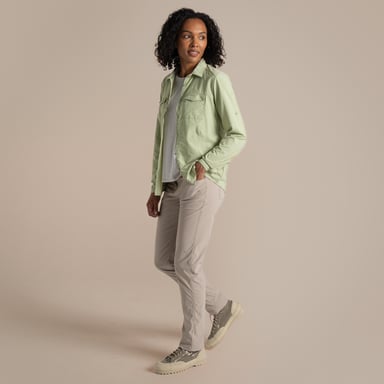 Craghoppers Womens/Ladies Adventure III Nosilife Long-Sleeved Shirt (Bud Green)