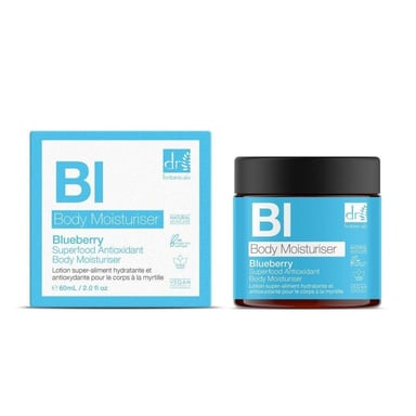 Dr. Botanicals Crema hidratante corporal antioxidante antiedad con arándanos, superalimento, 60 ml