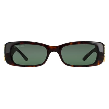 Balenciaga rectángulo señoras oscuro havana verde bb0096s