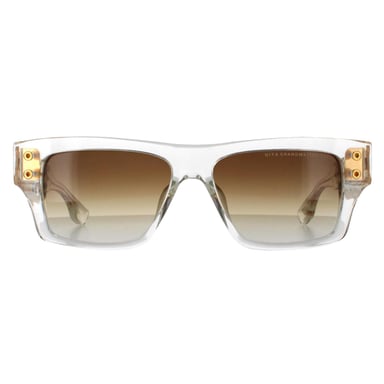 Dita Rectángulo Unisex Cristal Claro Oro Amarillo Marrón Oscuro a Claro Gradiente Gran Maestro Siete