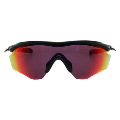 Gafas de sol Oakley Wrap para hombre en negro pulido con lente Prizm carretera