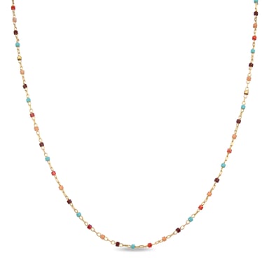 Collar Luxenter de Cuarzo Hidrotermal Multicolor acabado en oro amarillo de 18K - Nespo