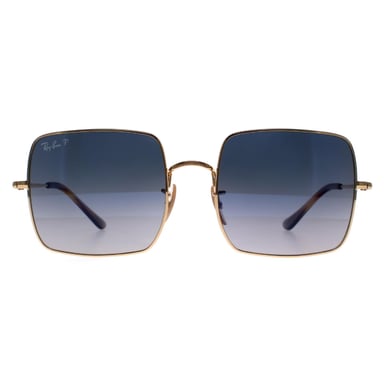 Gafas de sol Ray-Ban Square RB1971 914778 oro pulido azul gris degradado polarizadas