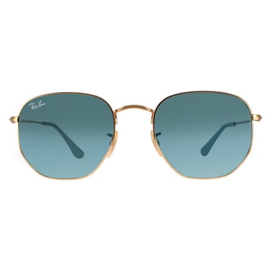 Gafas de sol Ray-Ban Square Unisex Doradas con Degradado Azul y Gris