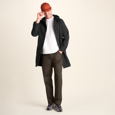 Glenton Mens Long Waterproof Jacket Black