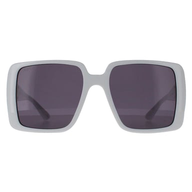Gucci Cuadrado Mujer Blanco con Plata Gris Oscuro GG1692S