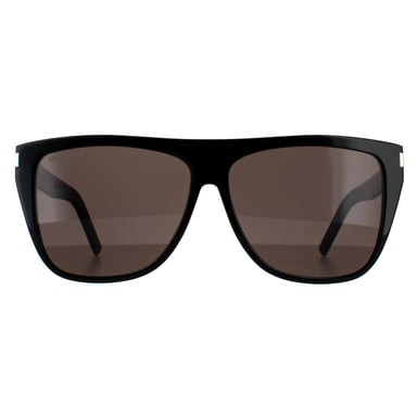 Gafas de sol cuadradas Saint Laurent para mujer en negro y gris ahumado