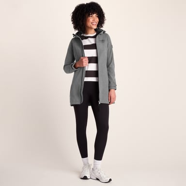 Keld Womens Softshell Long Jacket Dark Grey