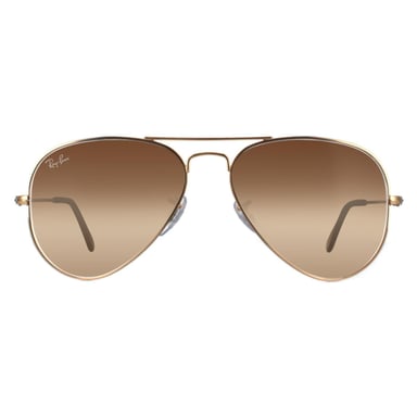 Gafas de sol Ray-Ban Aviator unisex en degradado marrón dorado RB3025