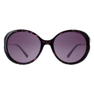 INVU Round Womens Dark Tortoise Purple Demi Gold Purple Polarized B2117