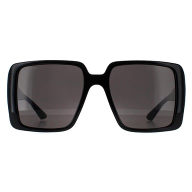 Gucci Cuadrado Mujer Negro con Oro Gris GG1692S
