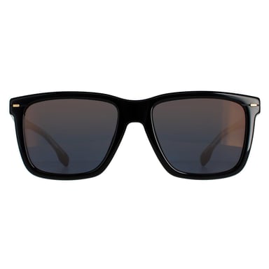 Hugo Boss Cuadrado Hombre Negro Marrón Oro Espejado Boss 1317/S