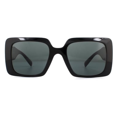 Gafas de sol cuadradas para mujer Versace en negro y gris oscuro