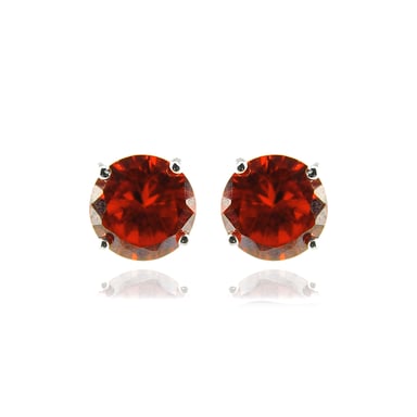 Pendientes Luxenter, yedia de plata de ley 925 y circonita rubí acabado baño rodio