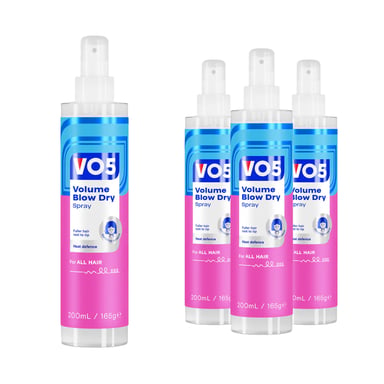 VO5 Full of Life Volume Blow Dry Spray For Perfect Fine Hair, 4x 200ml