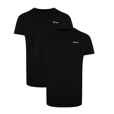 Palm Angels Pack de Dos Camisetas Clásicas de Logo en Negro