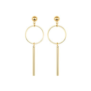 Pendientes Luxenter, coion acabado en oro amarillo de 18 quilates