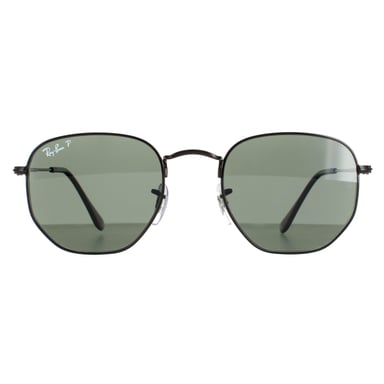 Ray-Ban Square unisex pulido negro verde polarizado hexagonal rb3548n