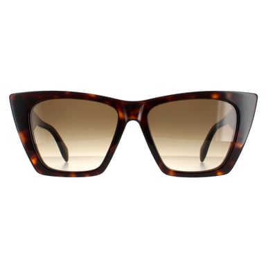 Alexander McQueen Cat Eye Señoras Habana Oscuro Marrón Gradiente AM0299S
