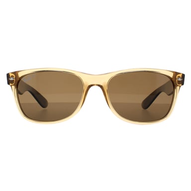 Ray-ban rectángulo unisex miel cristal marrón polarizado gafas de sol new wayfarer rb2132