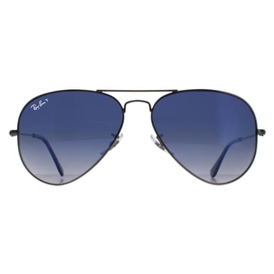 Gafas de sol Ray-Ban Aviador 3025 Gunmetal Polarizadas Azul Graduado Gris 004/78 58mm