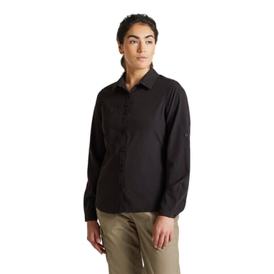 Craghoppers Womens/Ladies Expert Kiwi Long-Sleeved Shirt (Black)