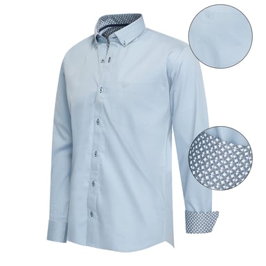 Cappuccino Italia Camisa Regular Fit Azul Bebé Azul Bebé