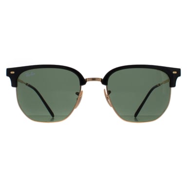 Ray-Ban Cuadradas Unisex Negro sobre Oro Verde RB4416 New Clubmaster