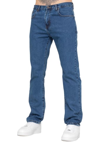 Kruze | Jeans de mezclilla de pierna recta para hombre