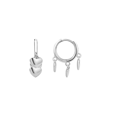 Pendientes Luxenter Corazón,acabados en rodio