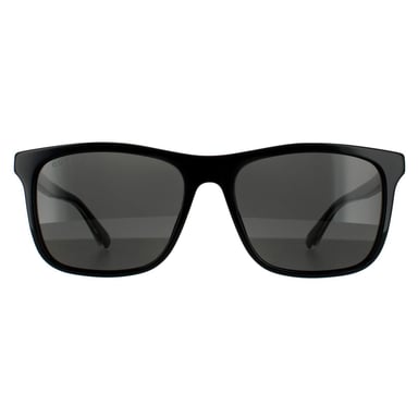Gafas de sol polarizadas para hombre Gucci Rectangulares negras y grises.