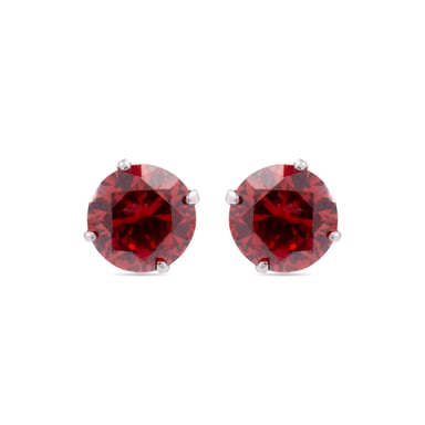 Pendientes Luxenter, yedia de plata de ley 925 y cuarzo hidrotermal naranja acabado baño rodio