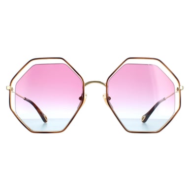 Chloe Round Ladies Oro azul rosa degradado Ch0045s