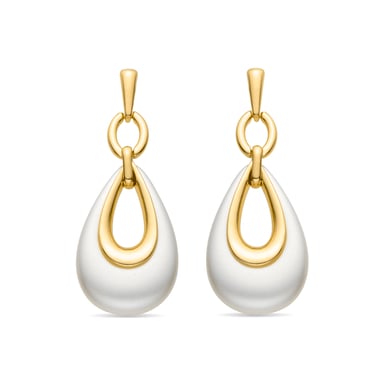 Pendientes Luxenter Humola acabados en oro amarillo 18k