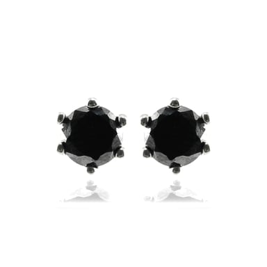 Pendientes Luxenter, yedia de plata de ley 925 y circonita onix acabado baño rodio