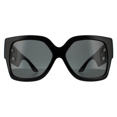 Gafas de sol cuadradas para mujer Versace en negro y gris oscuro