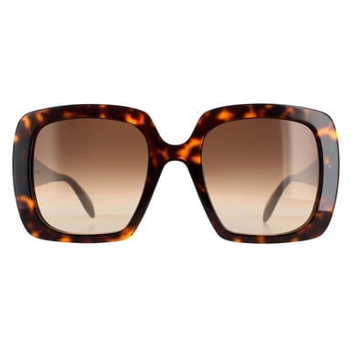 Alexander McQueen Cuadrado Señoras Tortuga Marrón Gradiente AM0378S