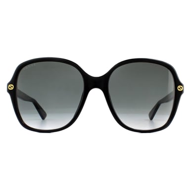 Gafas de sol cuadradas para mujer Gucci en negro y gris degradado