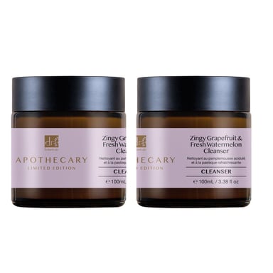 Dr. Botanicals Limpiador antiedad de pomelo refrescante y sandía fresca 100 ml x 2
