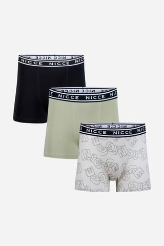 Pack de 3 Boxers de Algodón con Cintura con Logo y Diseños Variados