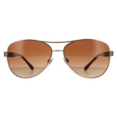 Gafas de sol aviador para mujer Burberry en dorado marrón con degradado marrón