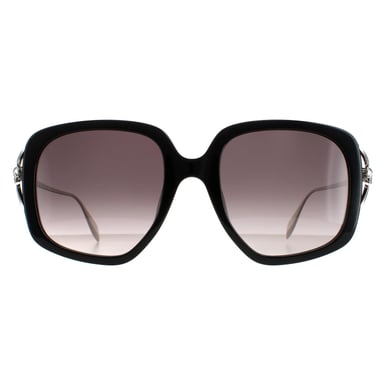 Alexander McQueen Cuadrado señoras negro plata gris degradado am0374s